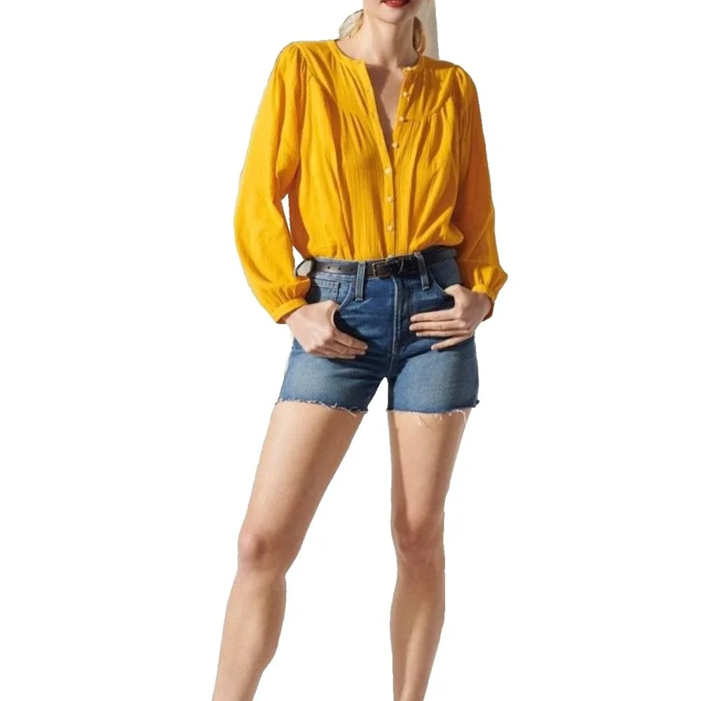 Madewell The Perfect Jean‎ Short 26 Ullman Raw Hem High Rise Denim Y2K